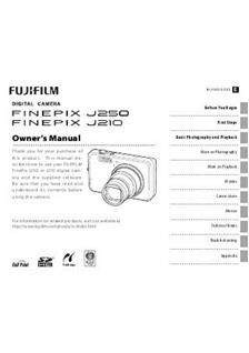 Fujifilm FinePix J210 manual. Camera Instructions.